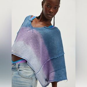 Free People NWOT We the Free After Midnight Washed Tee Size Small - oversized